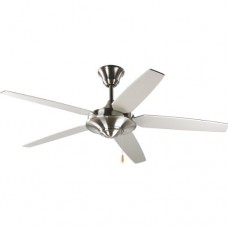 Progress Lighting P2530-09 54-Inch 5 Blade Energy Star Fan with Reversible Silver/Natural Cherry Blades  Brushed Nickel - B003BNC33A